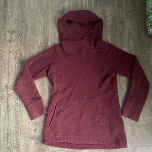 Ibex wool sweater. Burgundy. Size xs